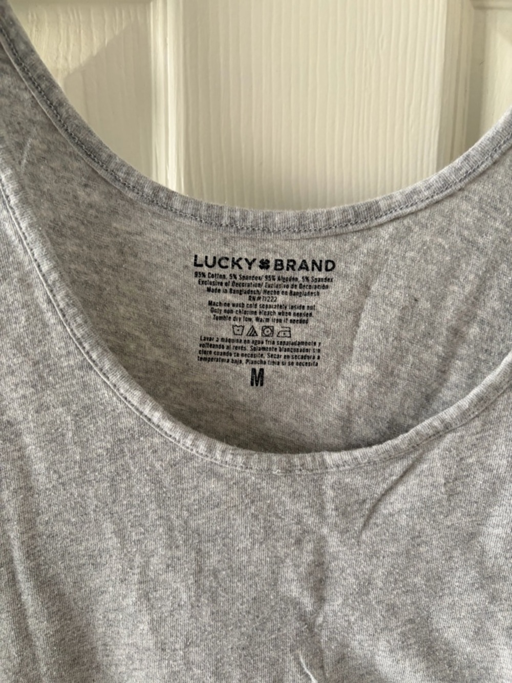 Lucky Brand Heather Gray Scoop Neck Tank - Picture 3 of 4
